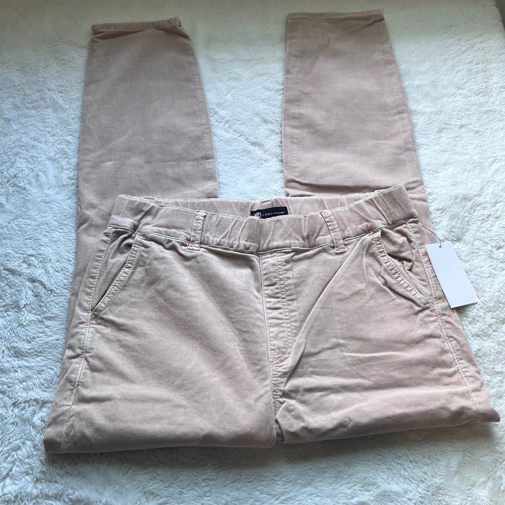 Juicy by Juicy Couture Blush Pink Corduroy Tapered High Rise Pants Women Size 14